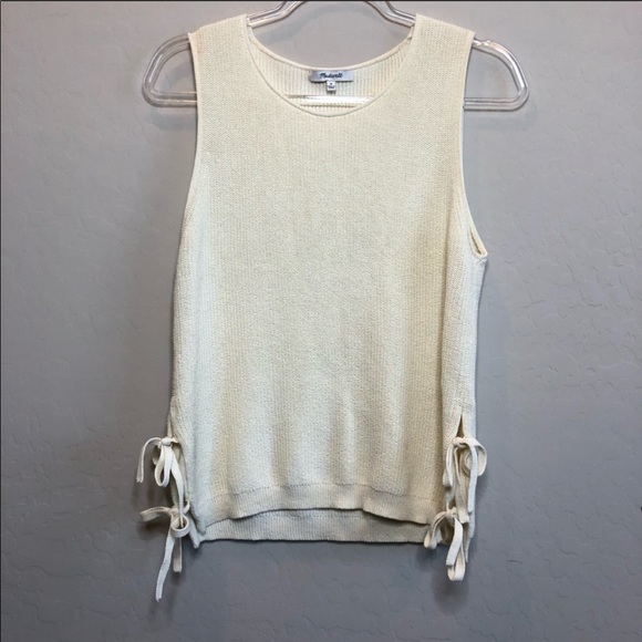 Madewell Sleeveless Sweater with Ties by the Side - Picture 1 of 6